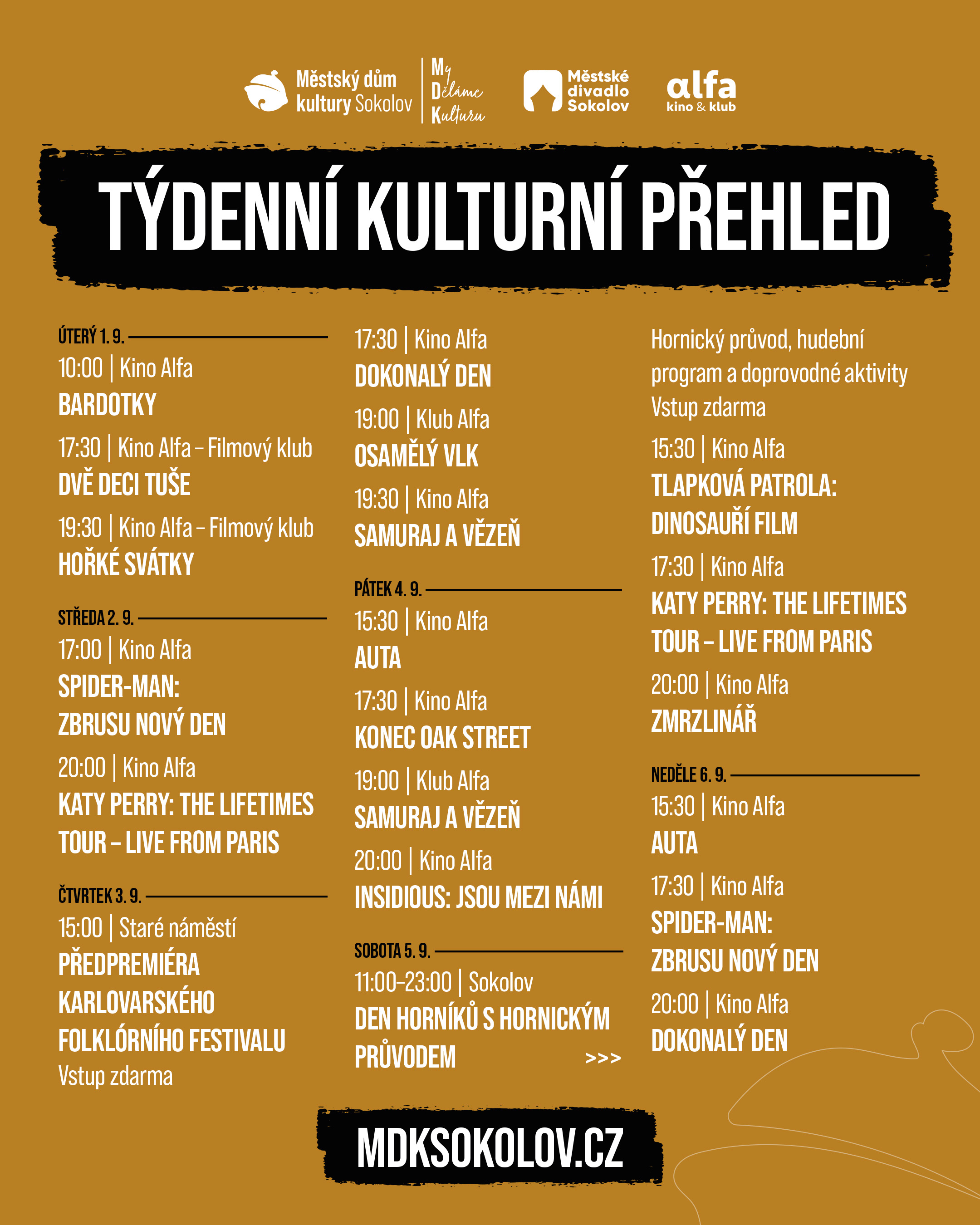 týdenní přehled