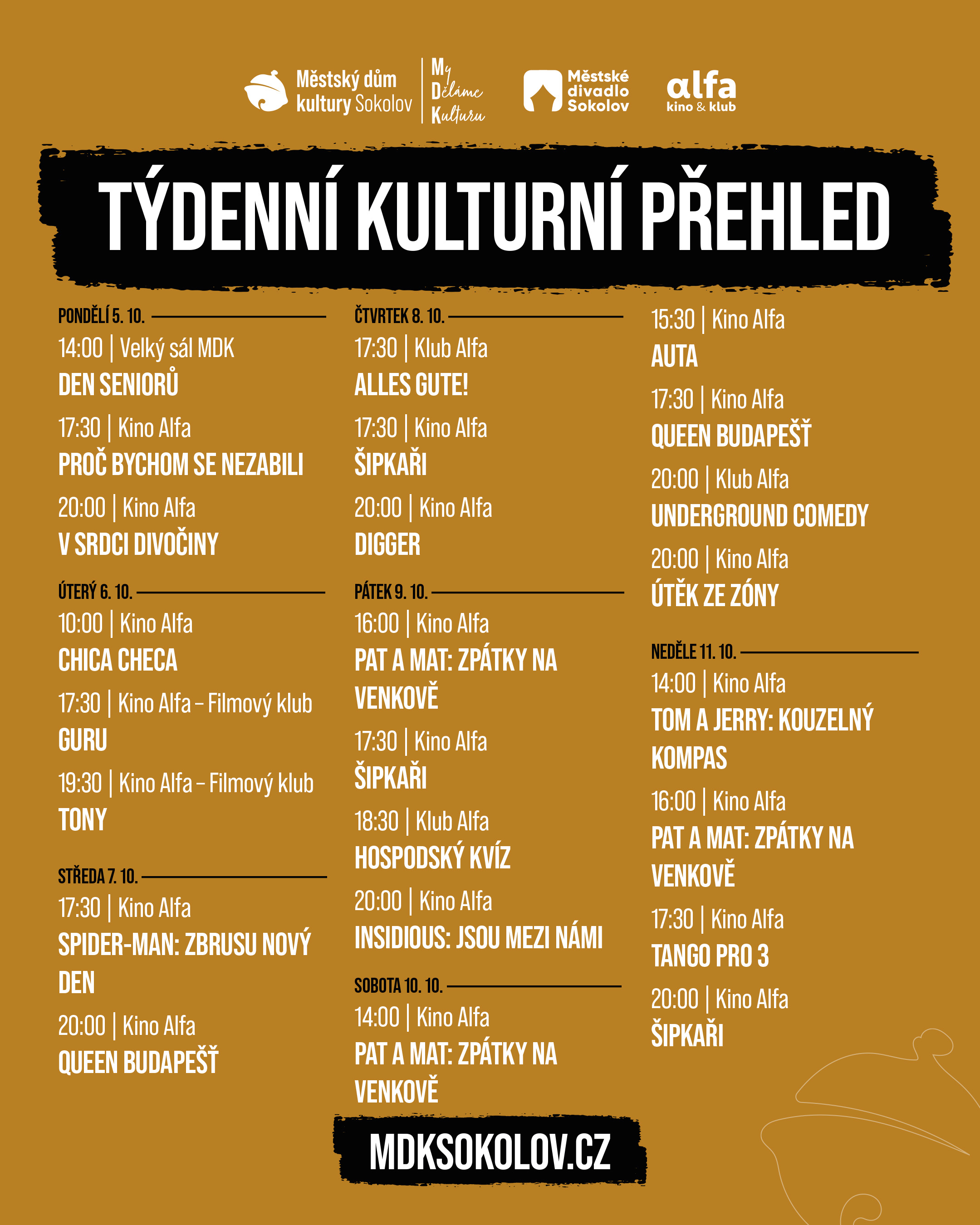 týdenní přehled