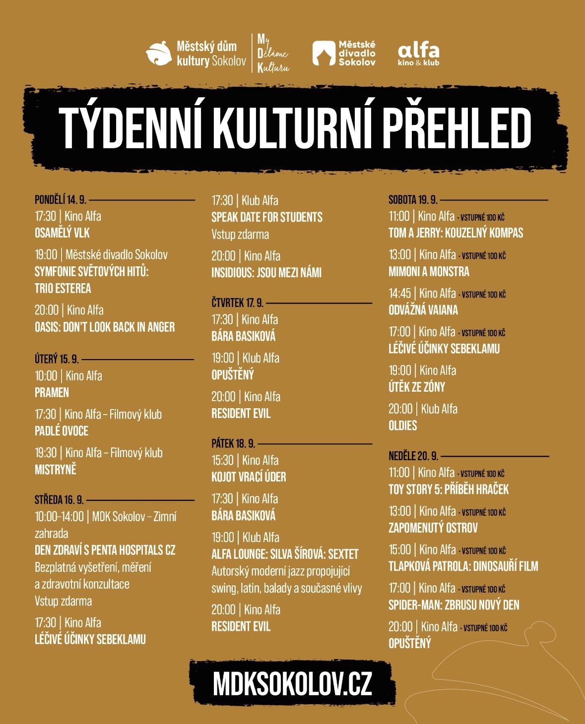 týdenní přehled