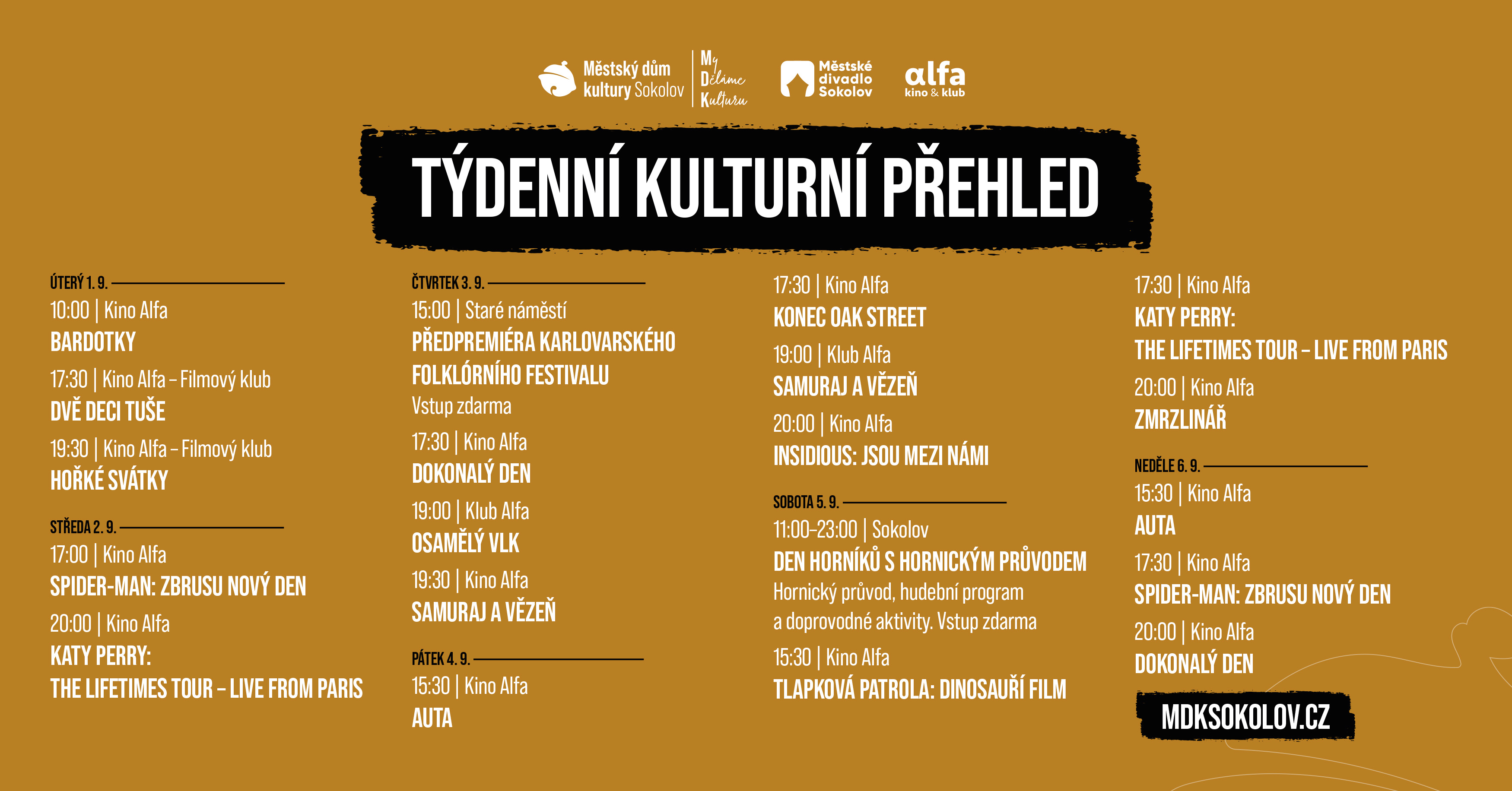 týdenní přehled