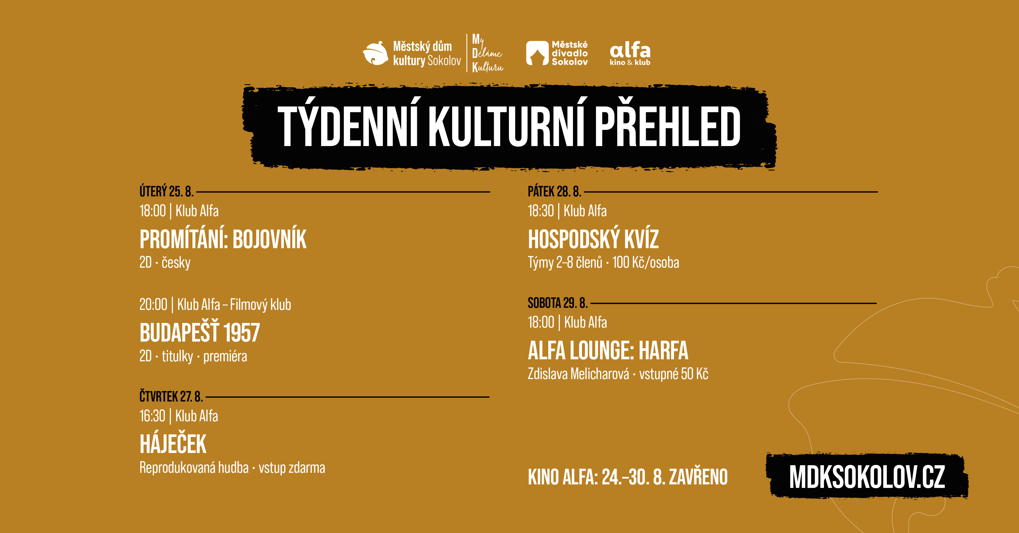 týdenní přehled